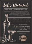 Let’s Unwind, Local Wine Tasting Celebration Dec 2nd
