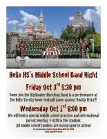 We Are Excited to Annouce our Annual Middle School Night is October 3rd