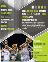 Annual Middle School Band Night October 24th