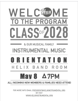 Class of 2028 Instrumental Music Welcome Meeting